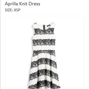 Black and white knit dress